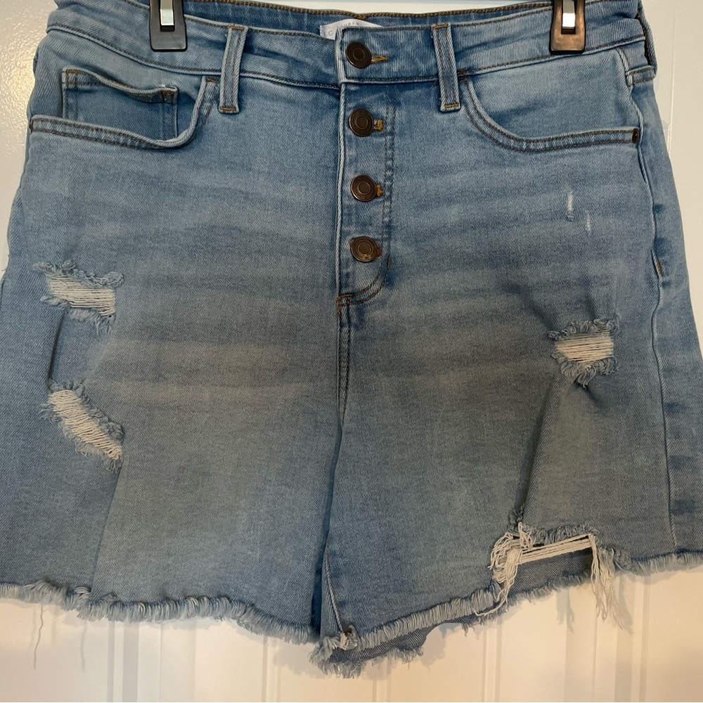Lauren Conrad Buttonfly Highrise jean shorts Sz.12